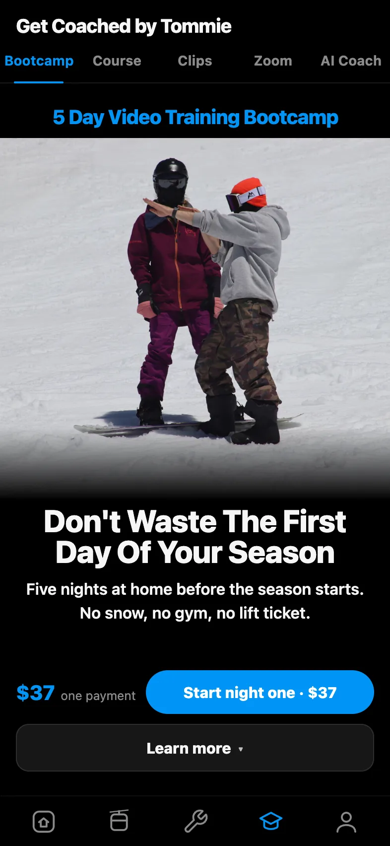 The 5-night preseason Bootcamp